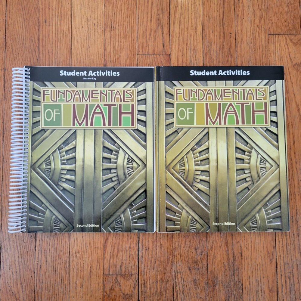 BJU Press Fundamentals of Math Student Activities Answer Key‎ 2nd Ed Homeschool